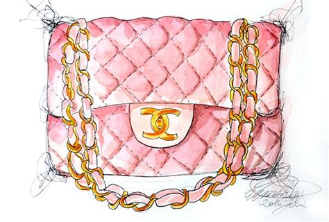 chanel handbag cartoon|chanel bag illustration.